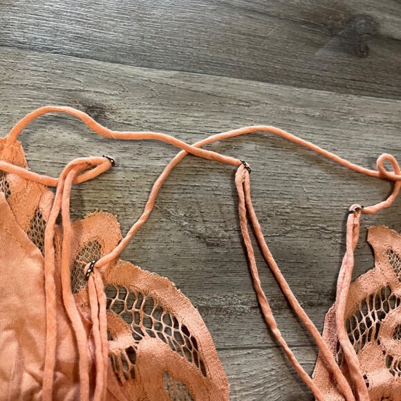 Free People Adella It Orange Lace Strappy Bralette NWT Women’s Size M - Picture 5 of 8